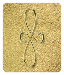 DF35-601-GD-SH-GD Gold Scroll Shimmer Gold